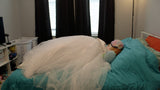 LANEY SHRINKS IN HER WEDDING DRESS