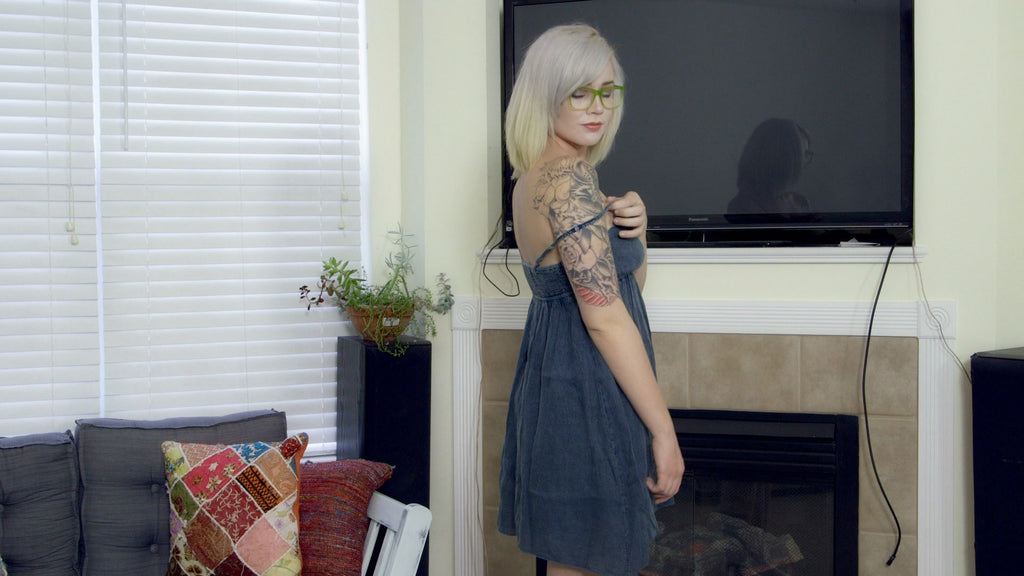 DENIM SUNDRESS TEASE
