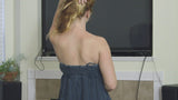 JENA JEAN DRESS SHOULDER TEASE